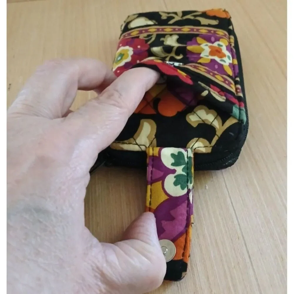 Vera Bradley Wristlet Carry it All Wallet Cell Phone Holder ID Floral Quilted